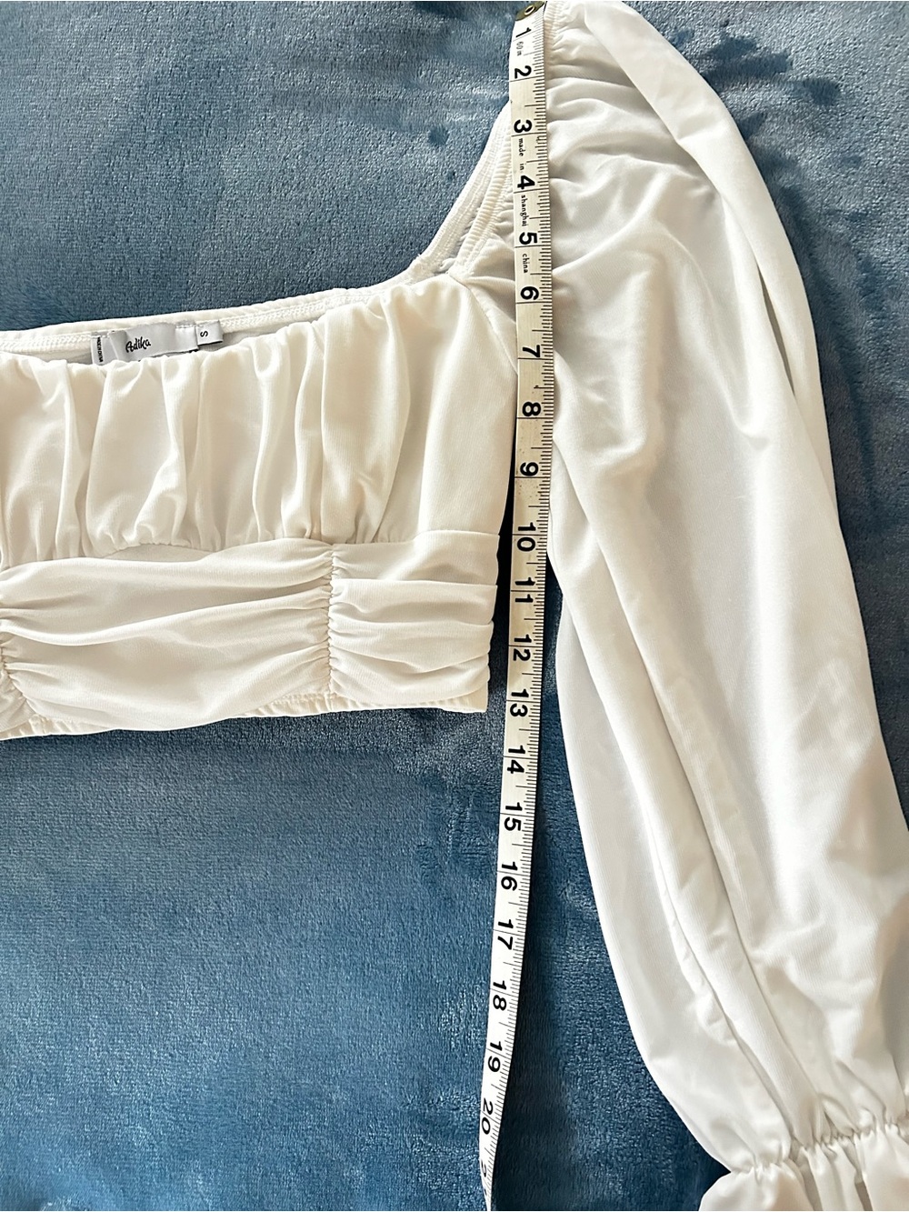 🤍 Ivory/Off-White Milkmaid Crop Top -Size Small - Picture 5 of 5